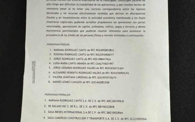 INDAGA FGR TAMBIÉN A MARIANA Y SU FAMILIA POR “LAVADO”