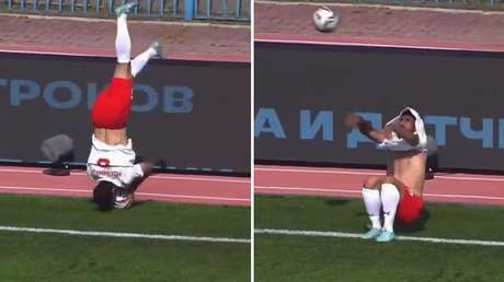 VIDEO: La increíble asistencia tras un saque de banda con voltereta en el fútbol ruso