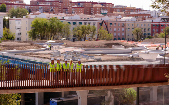Madrid se ha empeñado en levantar un gigantesco parque encima de la M-30: con 16.370 metros cuadrados de jardín, ya está al 70%