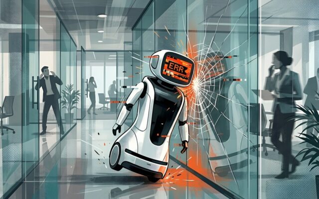 Los robots no siempre saben que una pared de cristal existe y eso es un problema